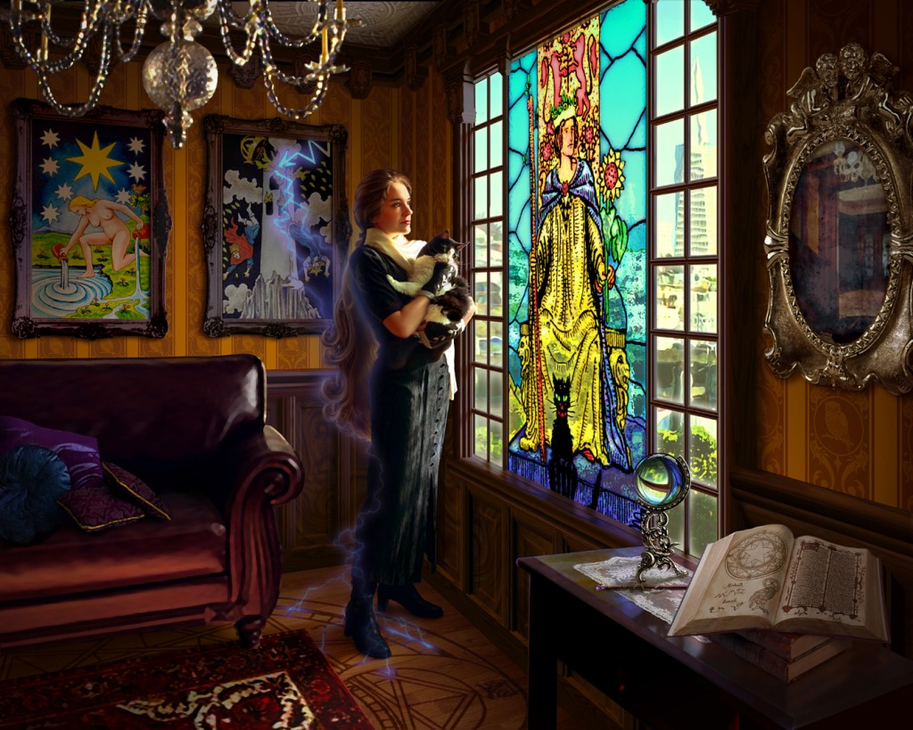 Mark Ferrari's cover art for The Queen and the Tower by Shannon Page